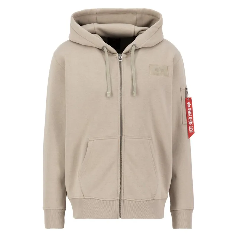 Alpha Industries Herren Zip-Hoodie Back Print vintage sand