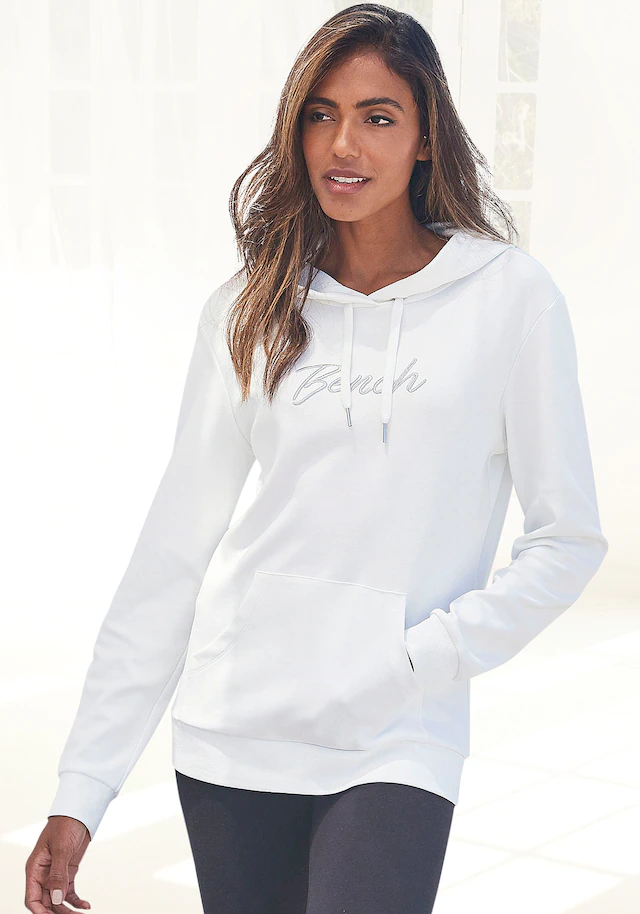 Bench. Loungewear Kapuzensweatshirt, mit glänzender Logostickerei, Loungeanzug, Hoodie