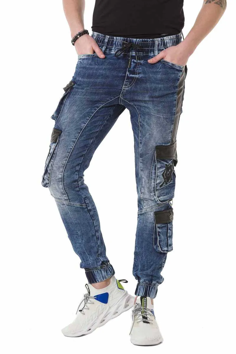 CD790 Herren Straight-Jeans im Designer-Look