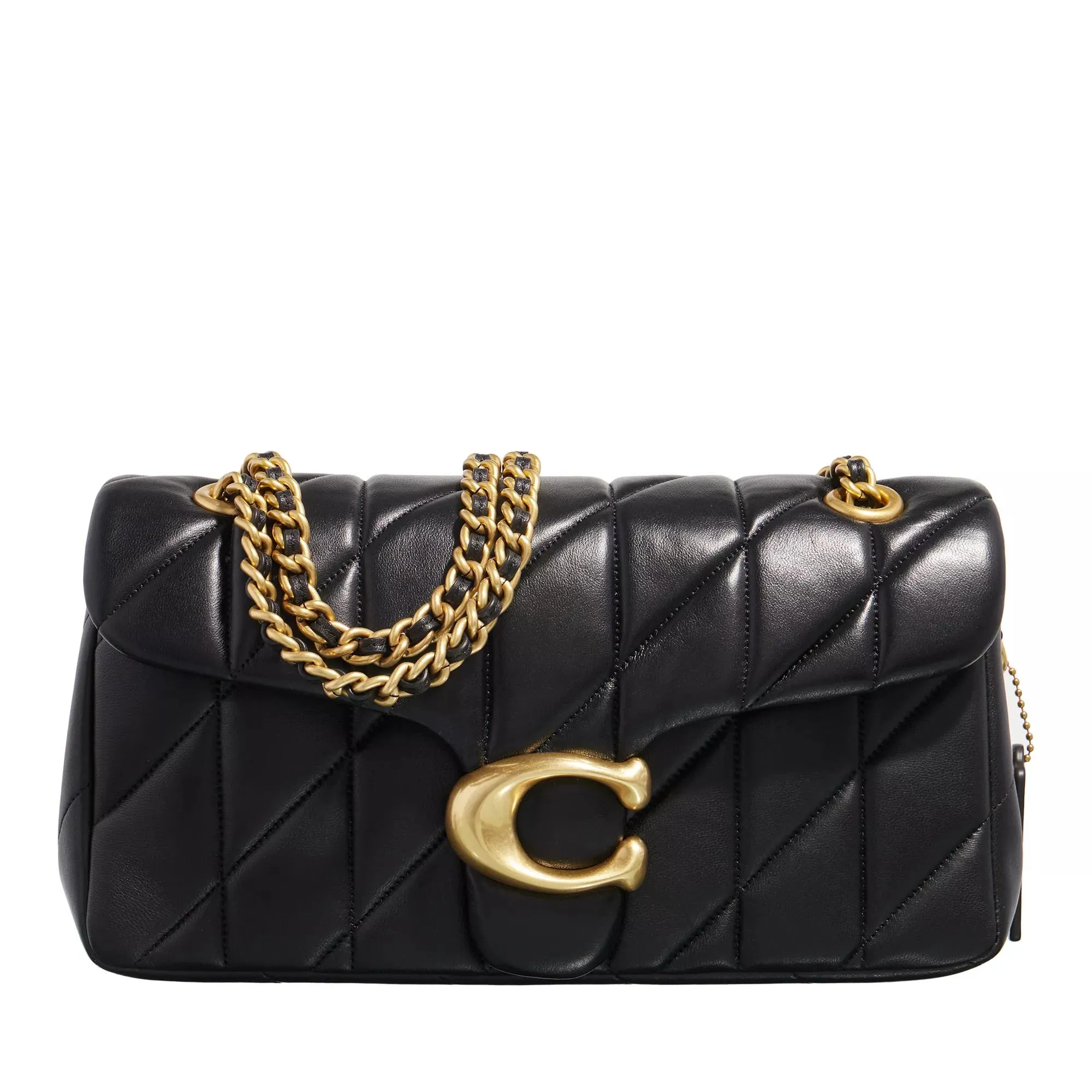   Coach  Quilted Tabby Shoulder Bag 26 With Chain Black  Crossbody Bag 
