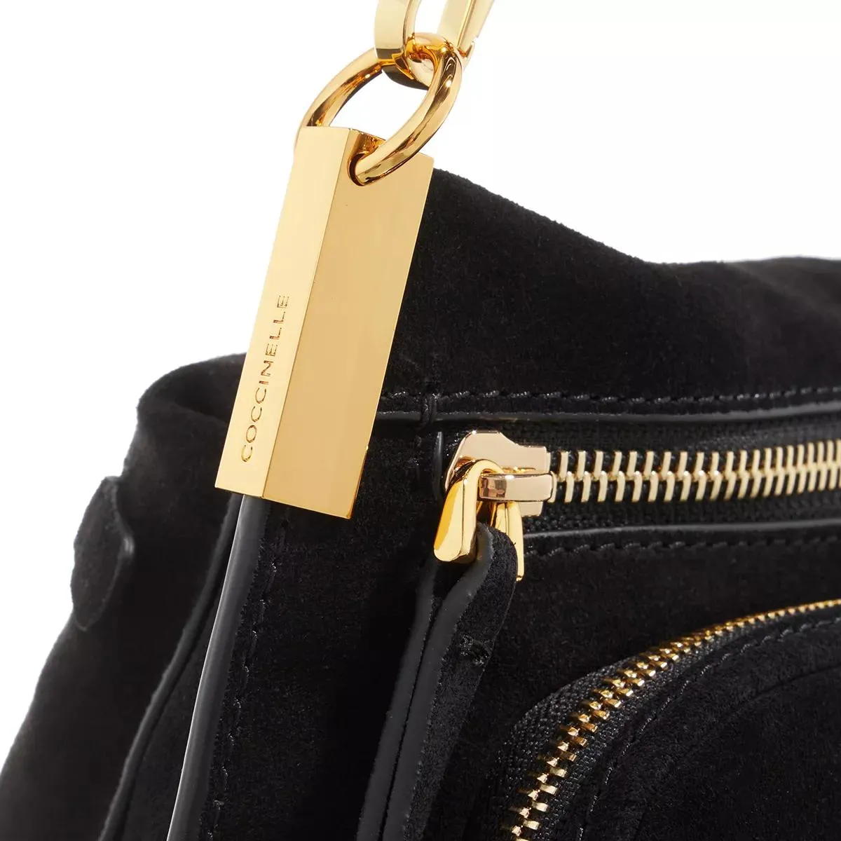   Coccinelle  Hyle Suede Noir  Crossbody Bag 