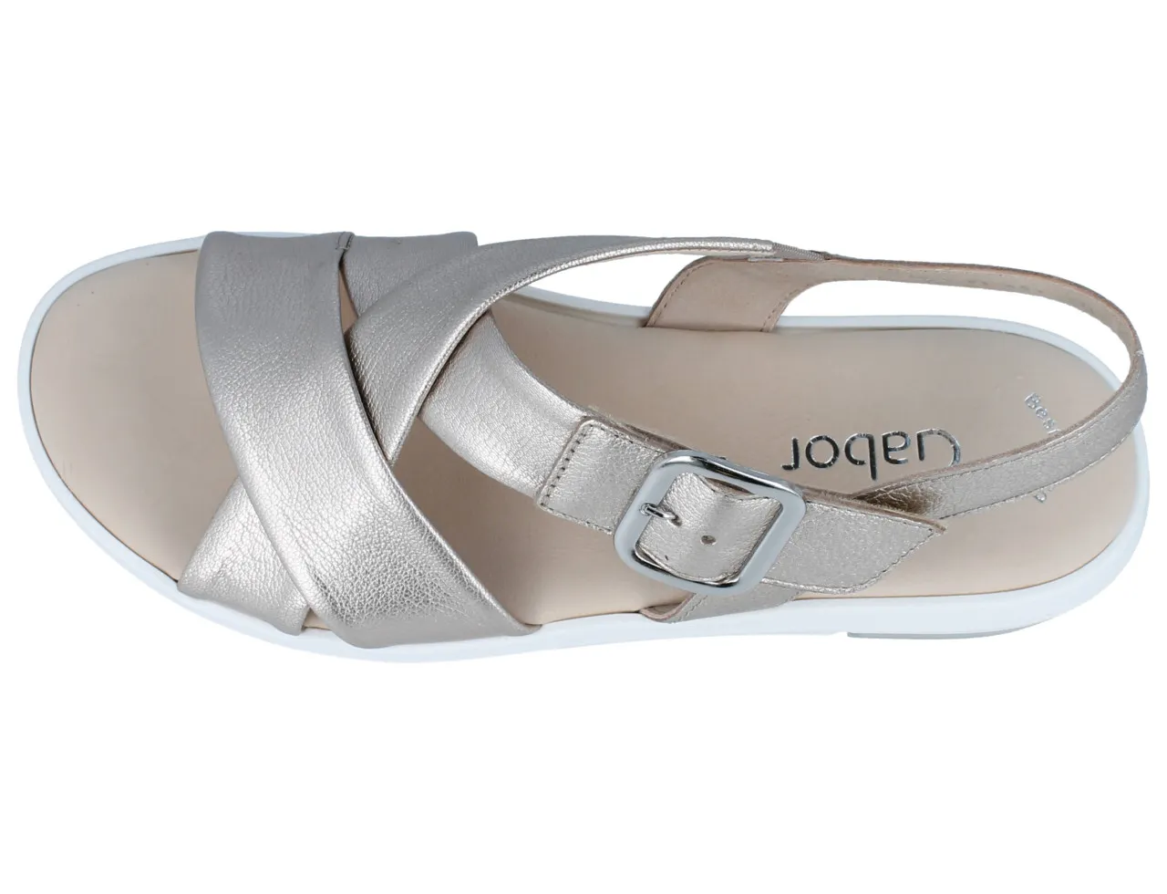 GABOR Damen Sandale gold Effektleder