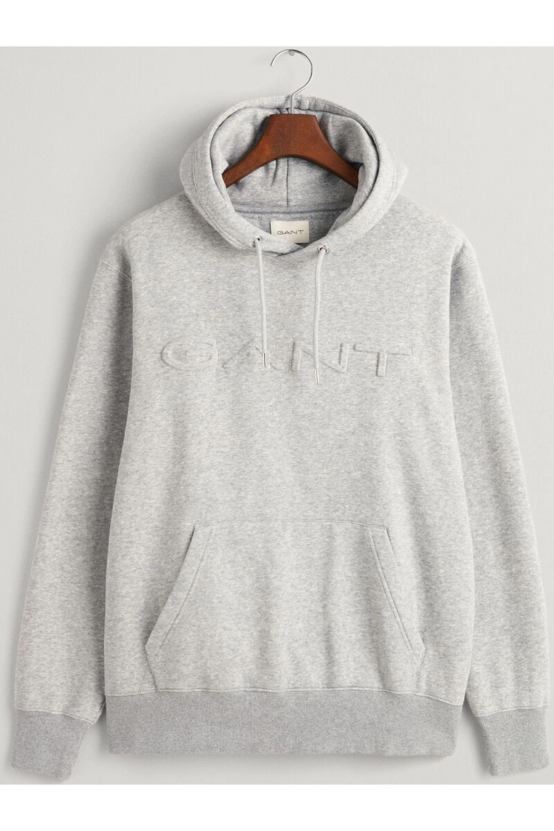 GANT Embossed Hoodie grey melange