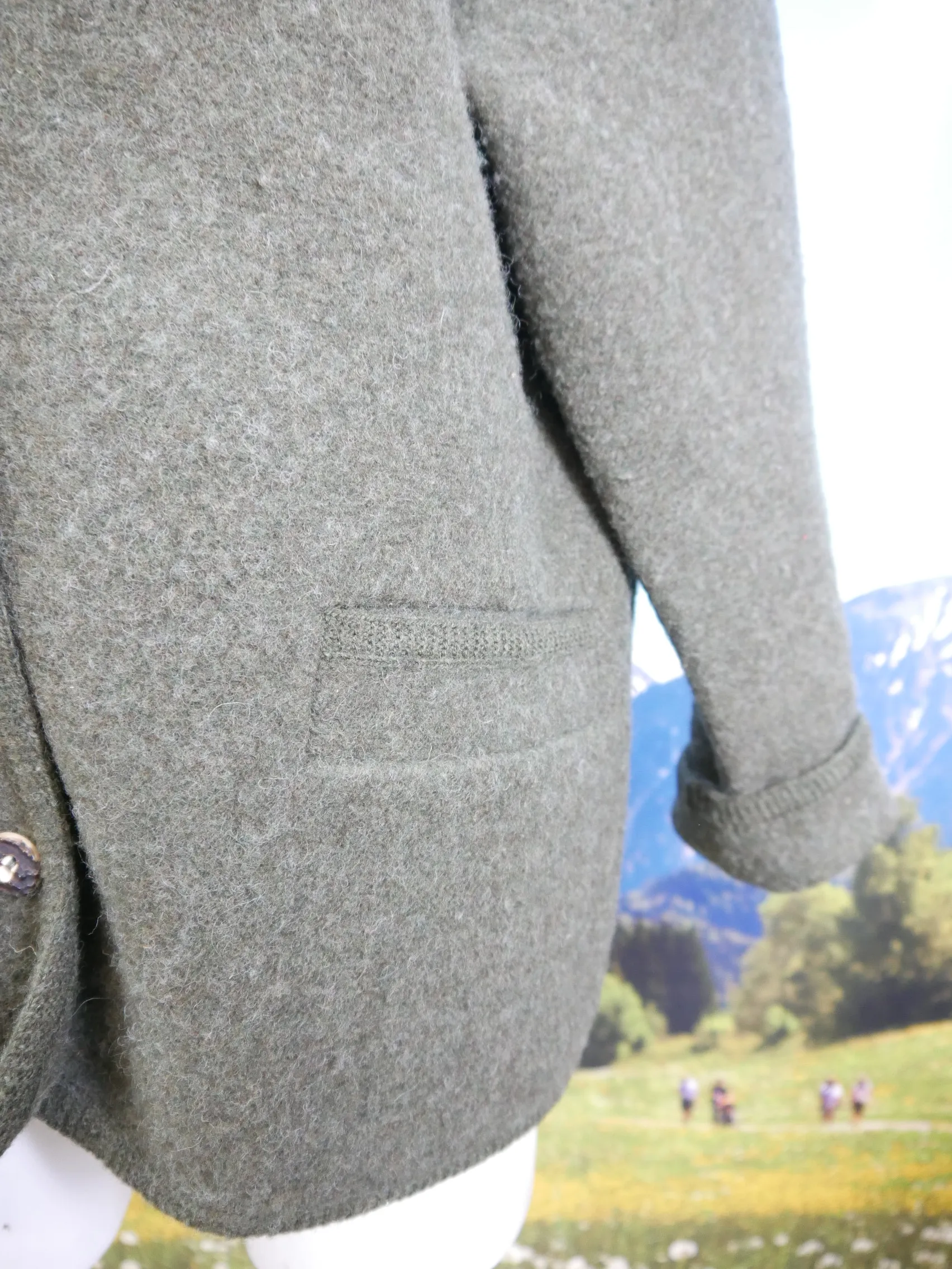 GM Moden Tirol grüner Walker mit Revers großartige Trachtenjacke Jacke Gr.46