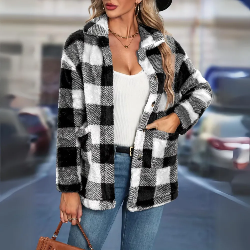 Heidi-Mode | Freizeitjacke mit quadratischen Karos