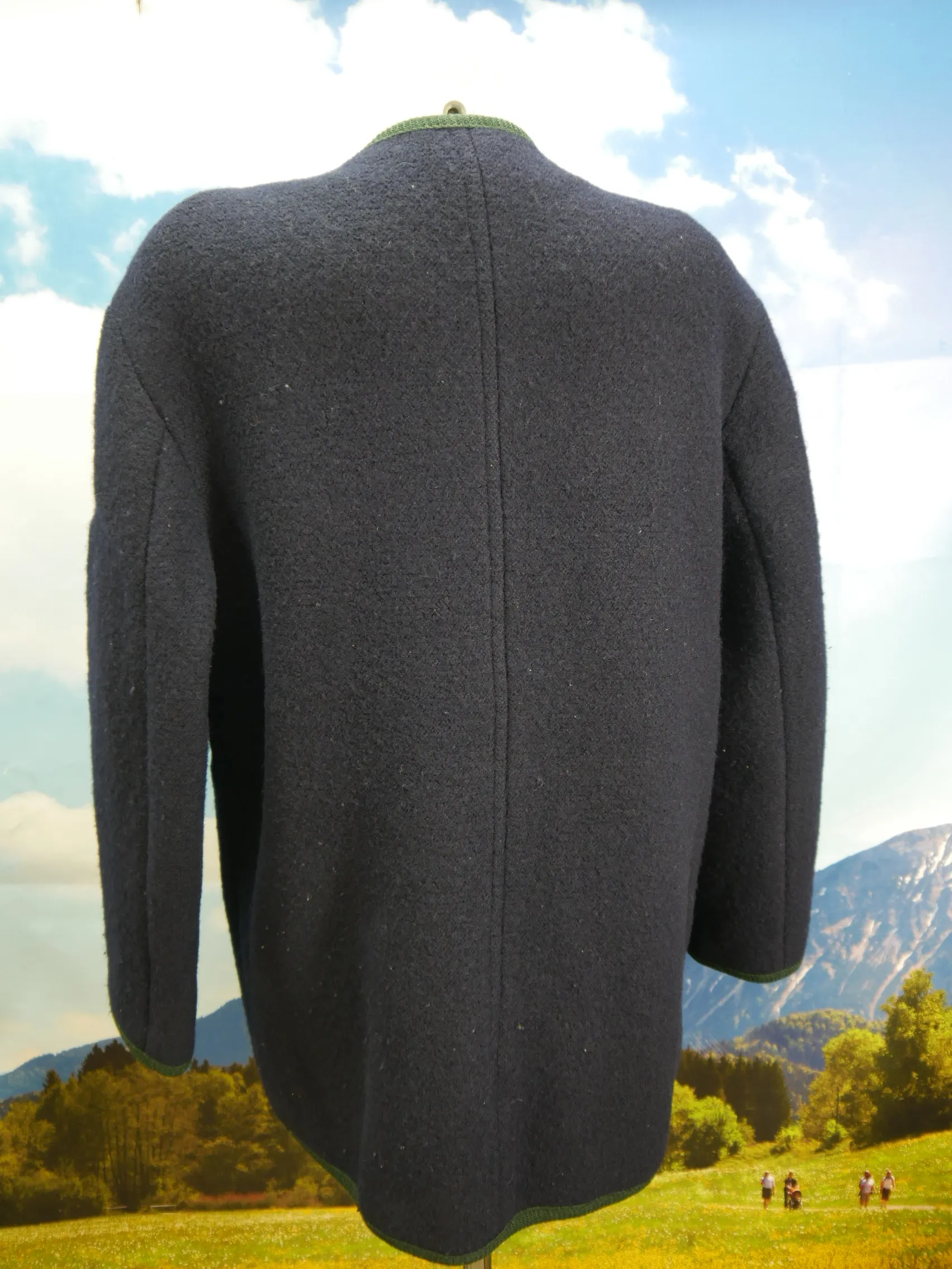 Julius Lang blau Walker mit Stickerei fesche Trachtenjacke Jacke Gr.42