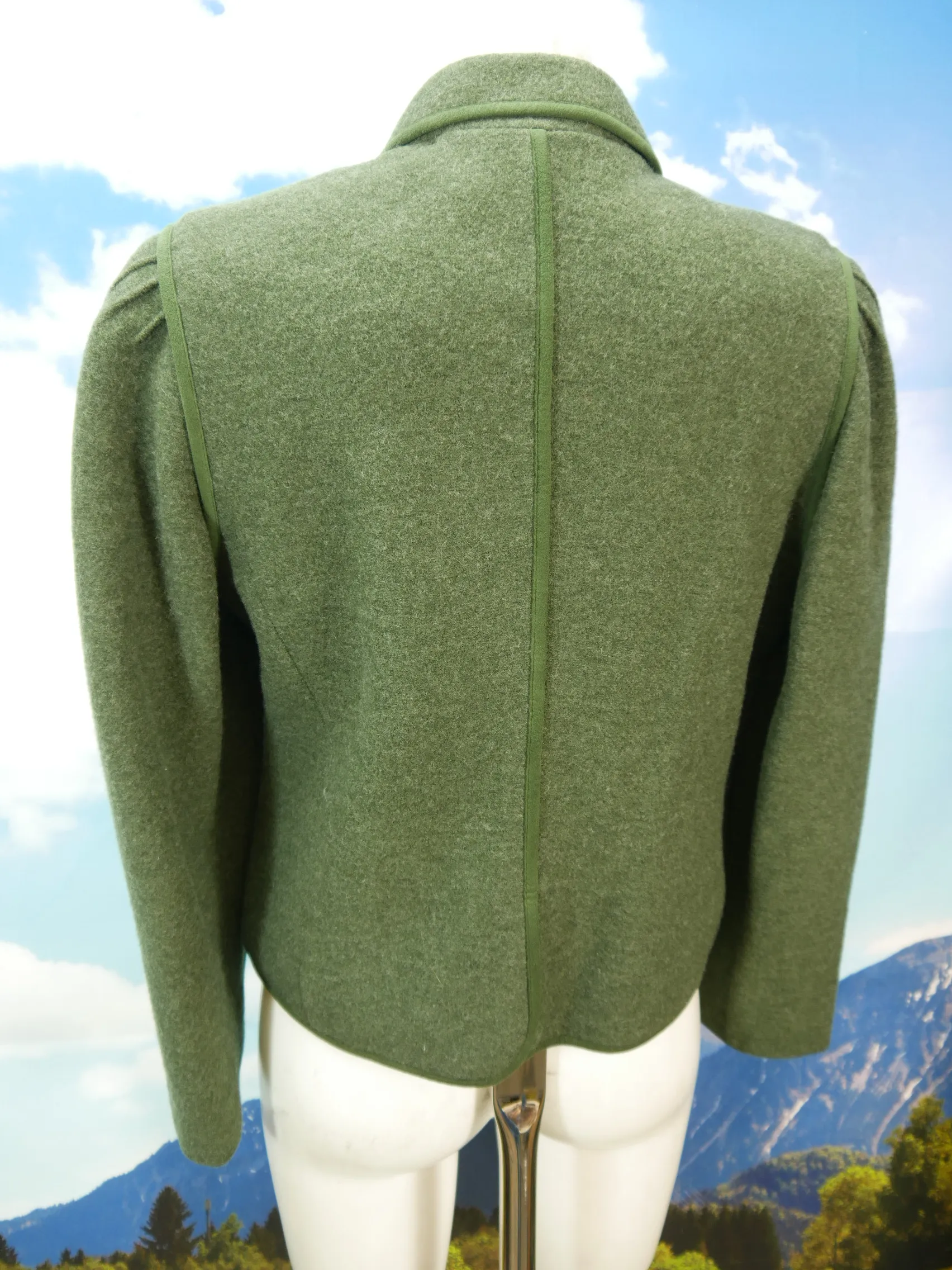 Julius Lang neuwertig grün Loden wunderschöne Trachtenjacke Jacke Gr.38