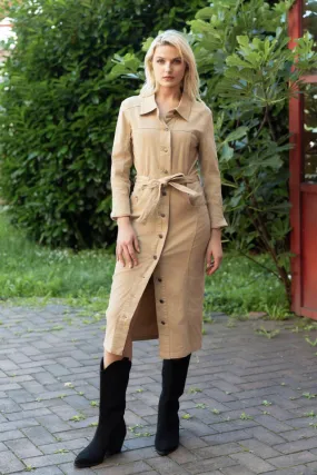 KLEID AUS STRETCH-BAUMWOLLE