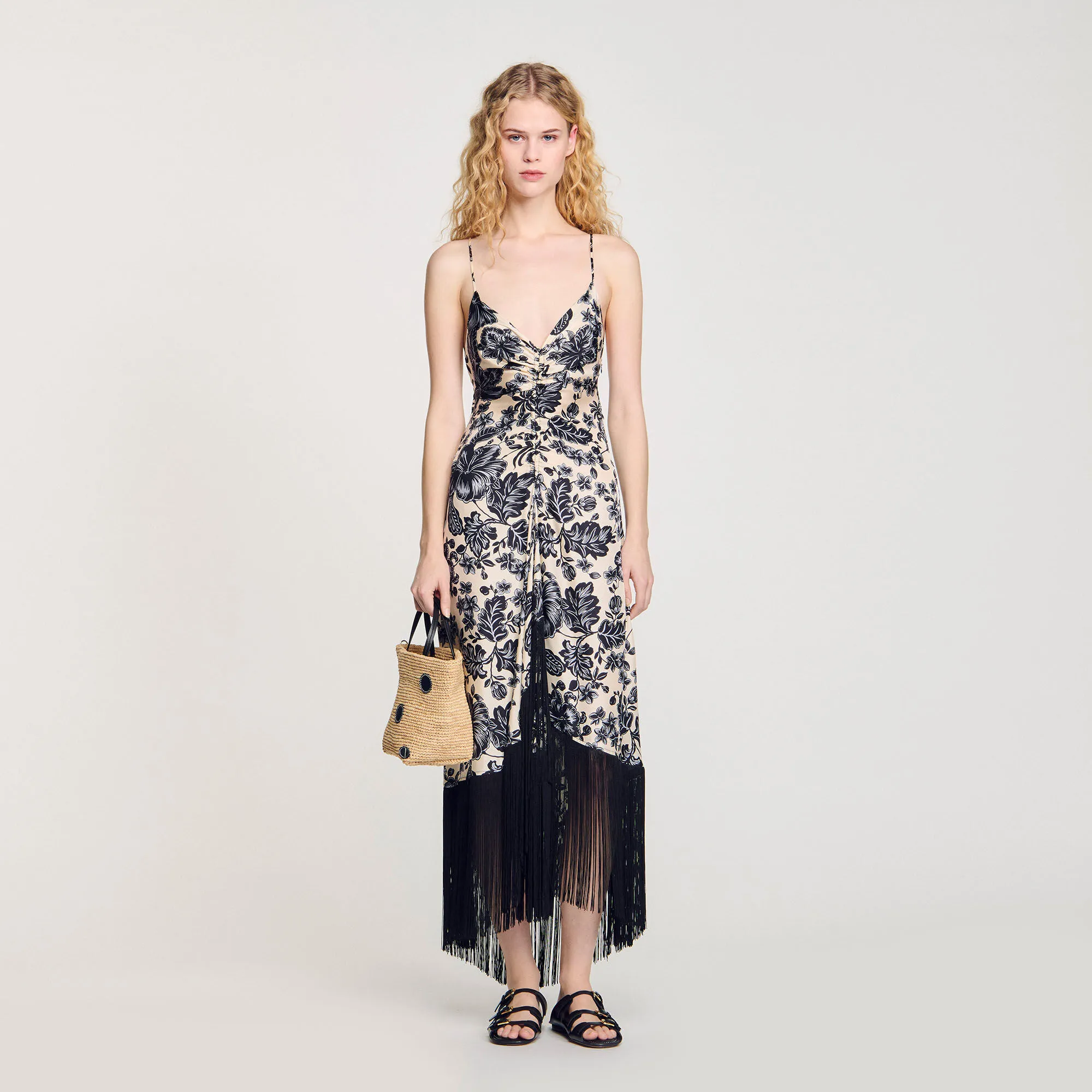 Langes Kleid mit Blumenprint