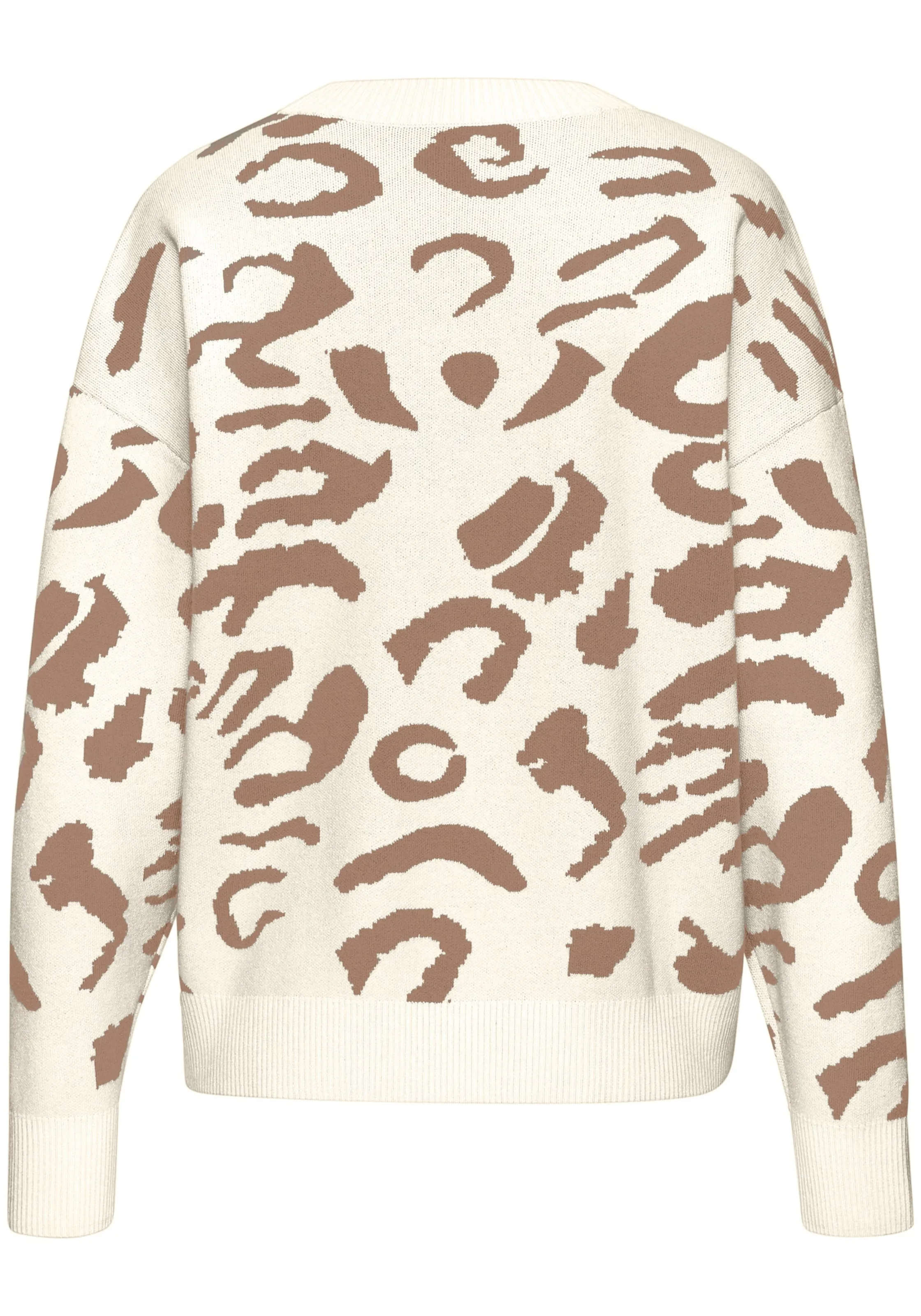 LASCANA Jacquardpullover in creme-camelfarben