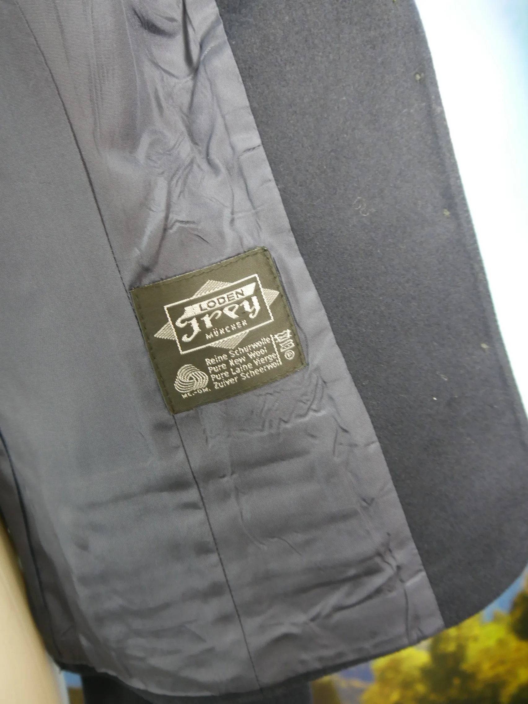 Lodenfrey neuwertig blau mit Hirschhornknöpfe süße Trachtenjacke Jacke Gr.40