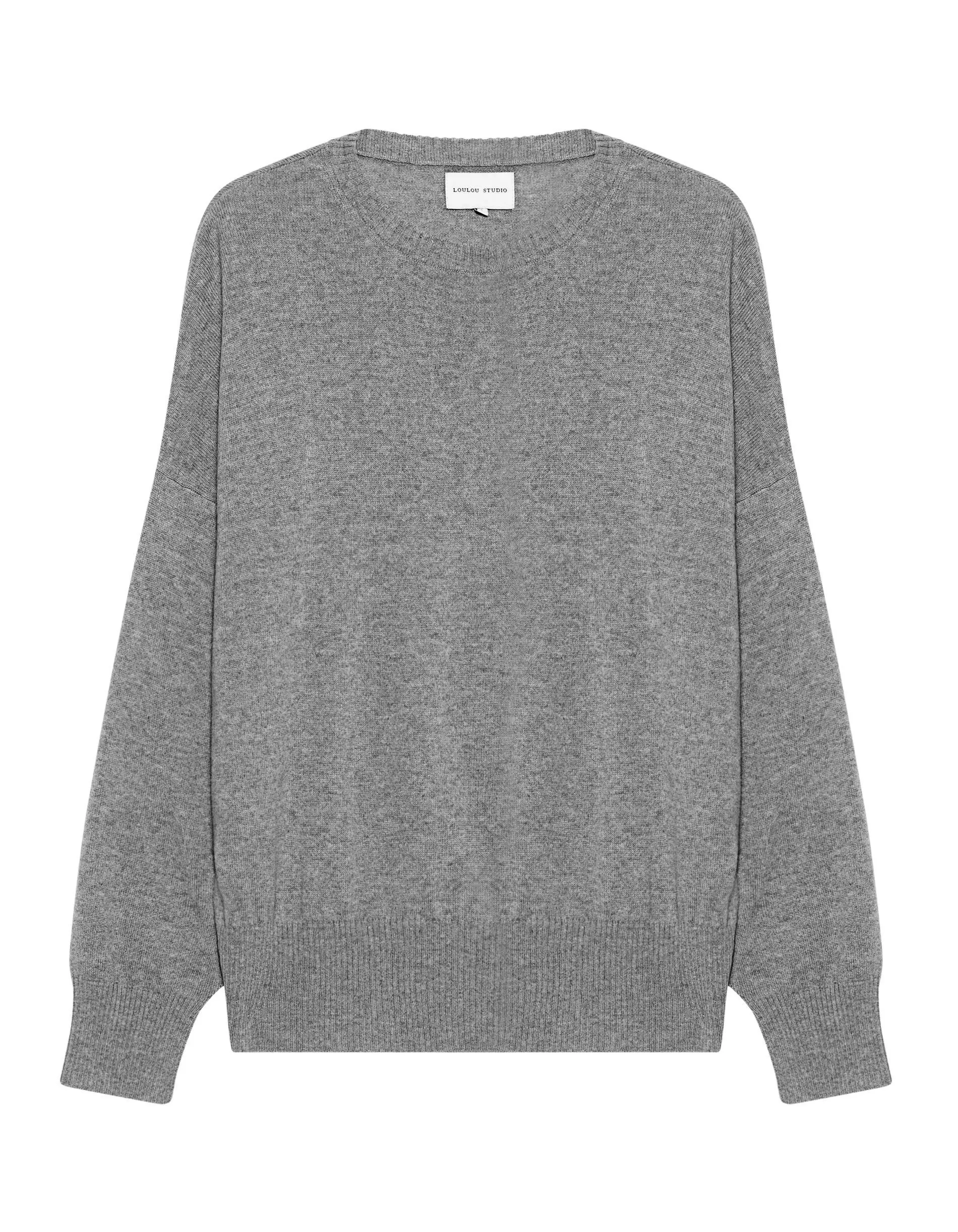 LOULOU STUDIO Anaa Anthracite Melange // Oversize Kaschmir-Pullover