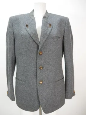 Orginal Distler Trachten grauer Janker mit Stickerei Trachtenjacke Jacke Gr.50