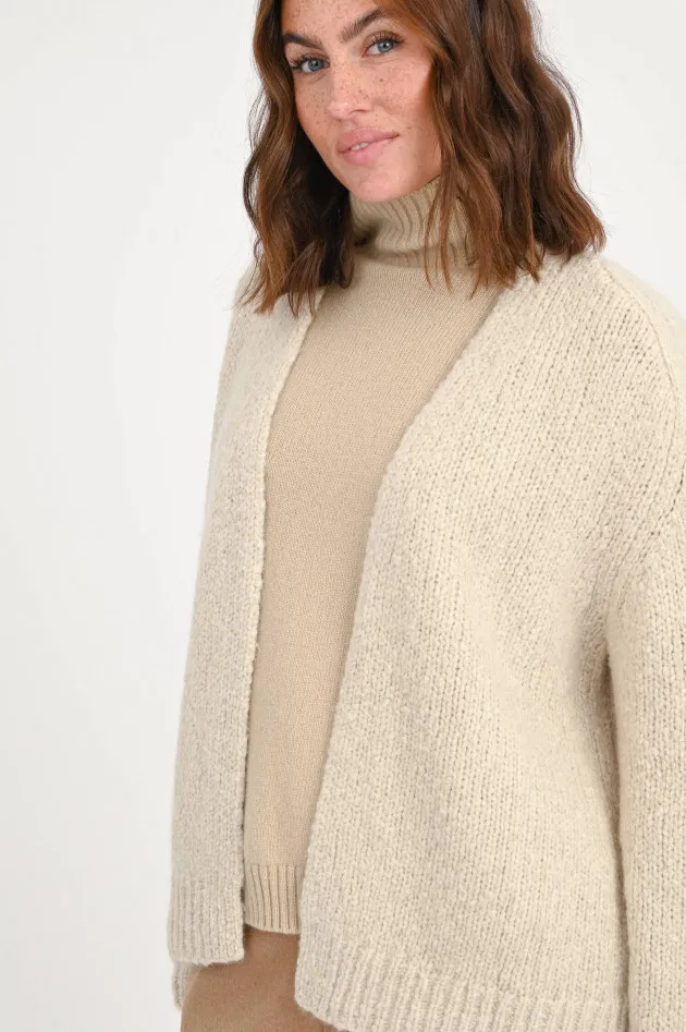 Oversize Cashmere Weste in Natur