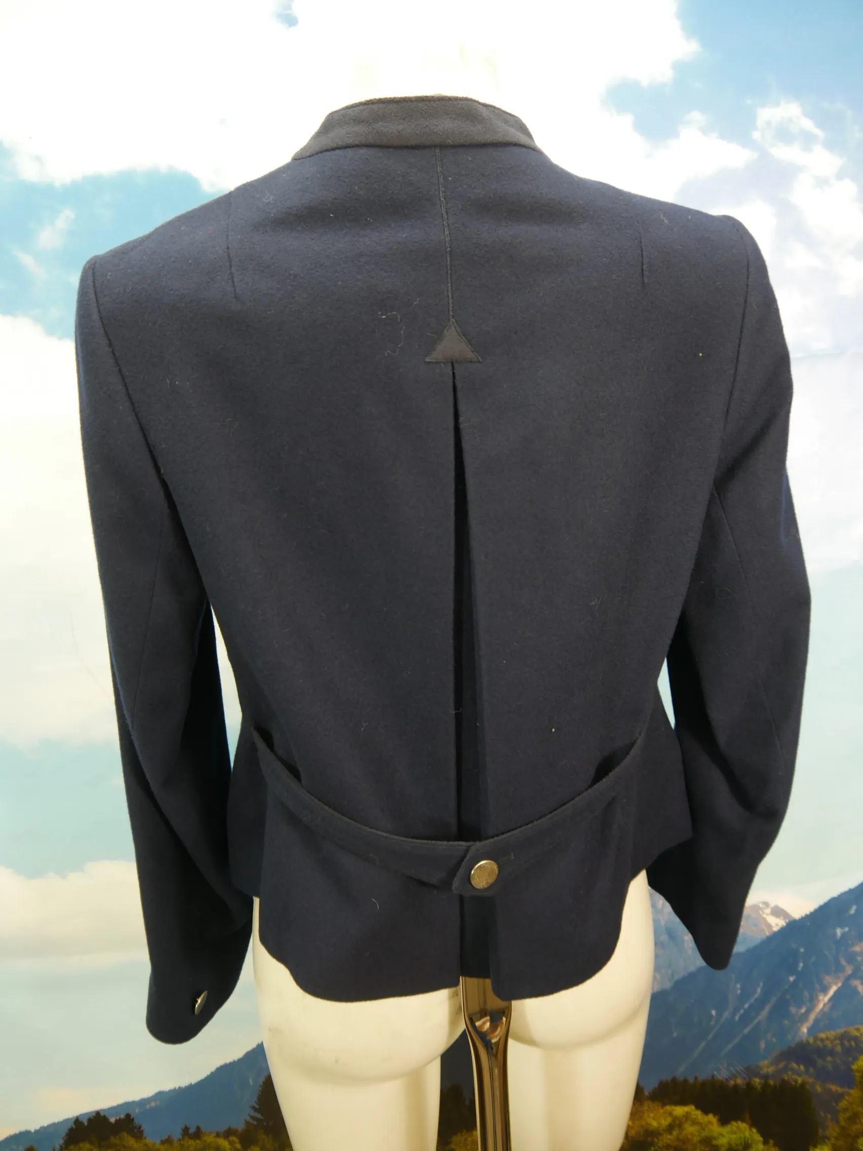 Peko Jagd und Tracht blau Loden mit Münzknöpfe süße Trachtenjacke Jacke Gr.42