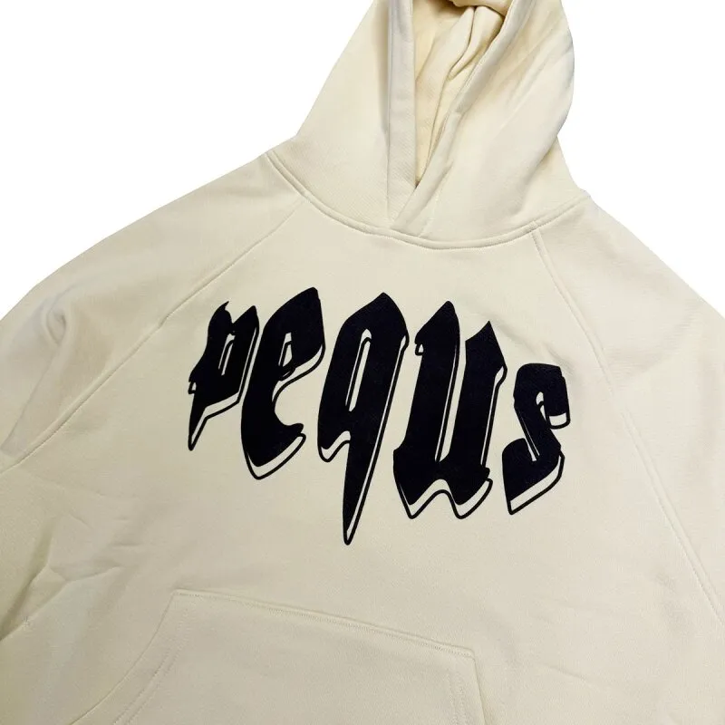 PEQUS Herren Hoodie Outlined Mythic Logo cream