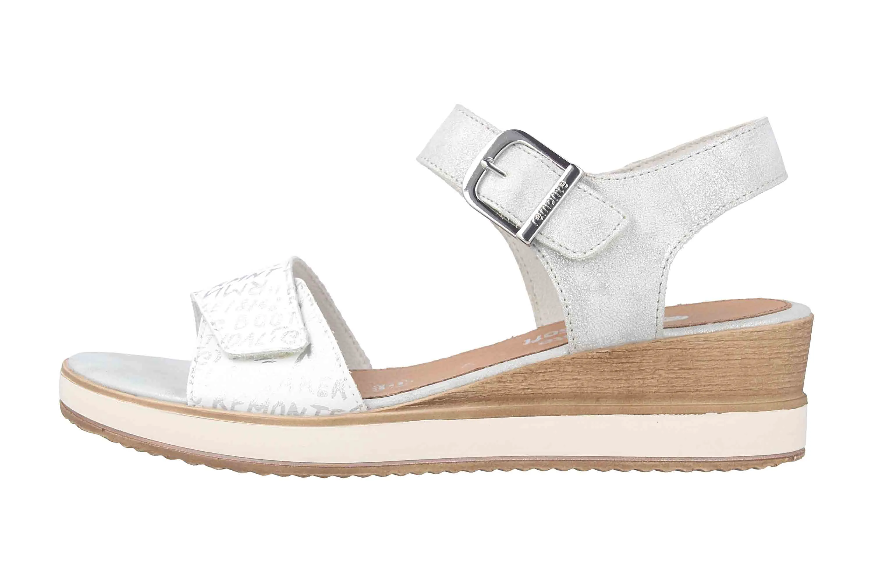 Remonte Sandalen in Übergrößen Silber D6455-90 große Damenschuhe