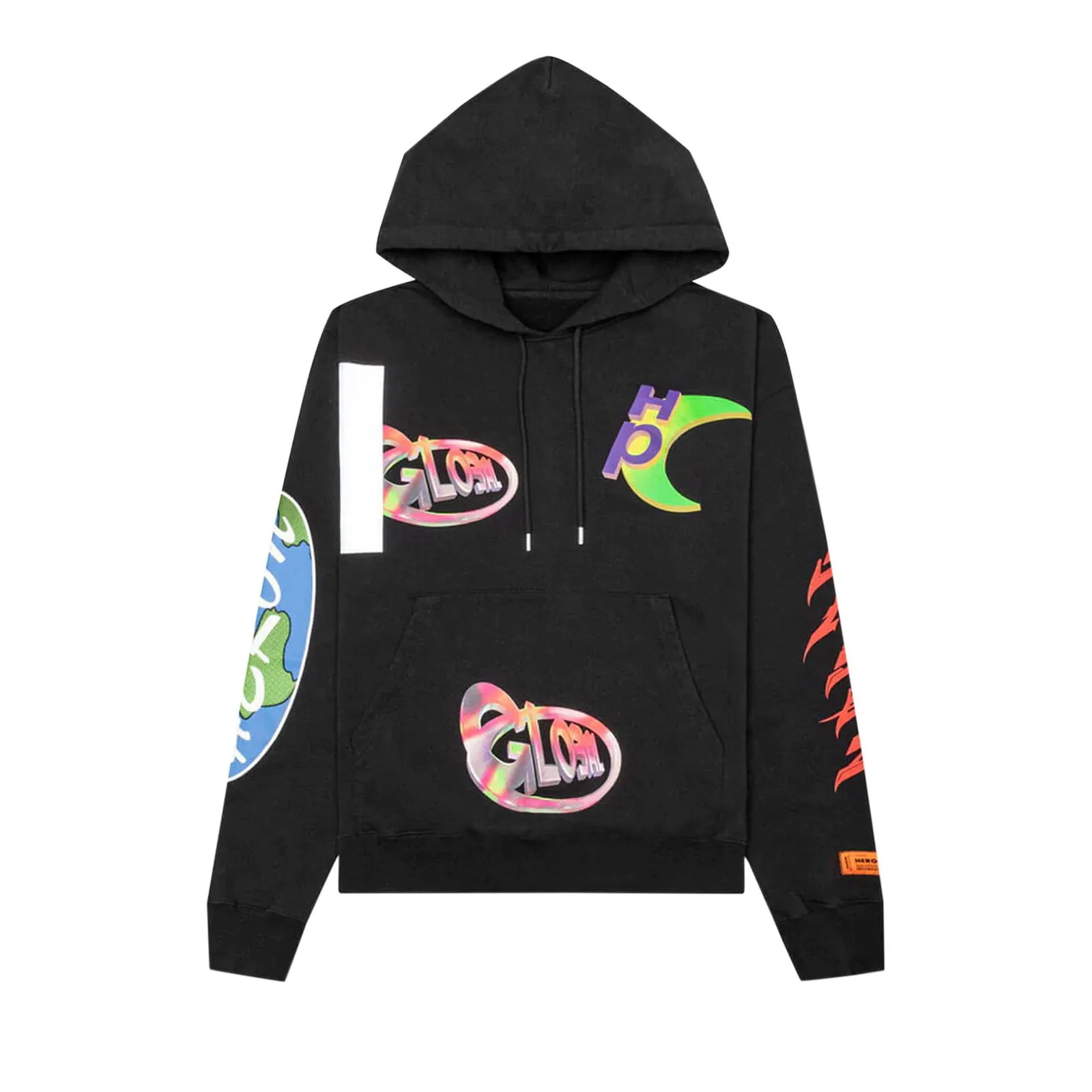 Sweatshirt HERON PRESTON Hoodie Global Collage HMBB017S22JER0031045