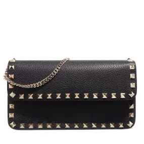   Valentino Garavani  Rockstud Crossbody Bag Leather Black  Crossbody Bag 