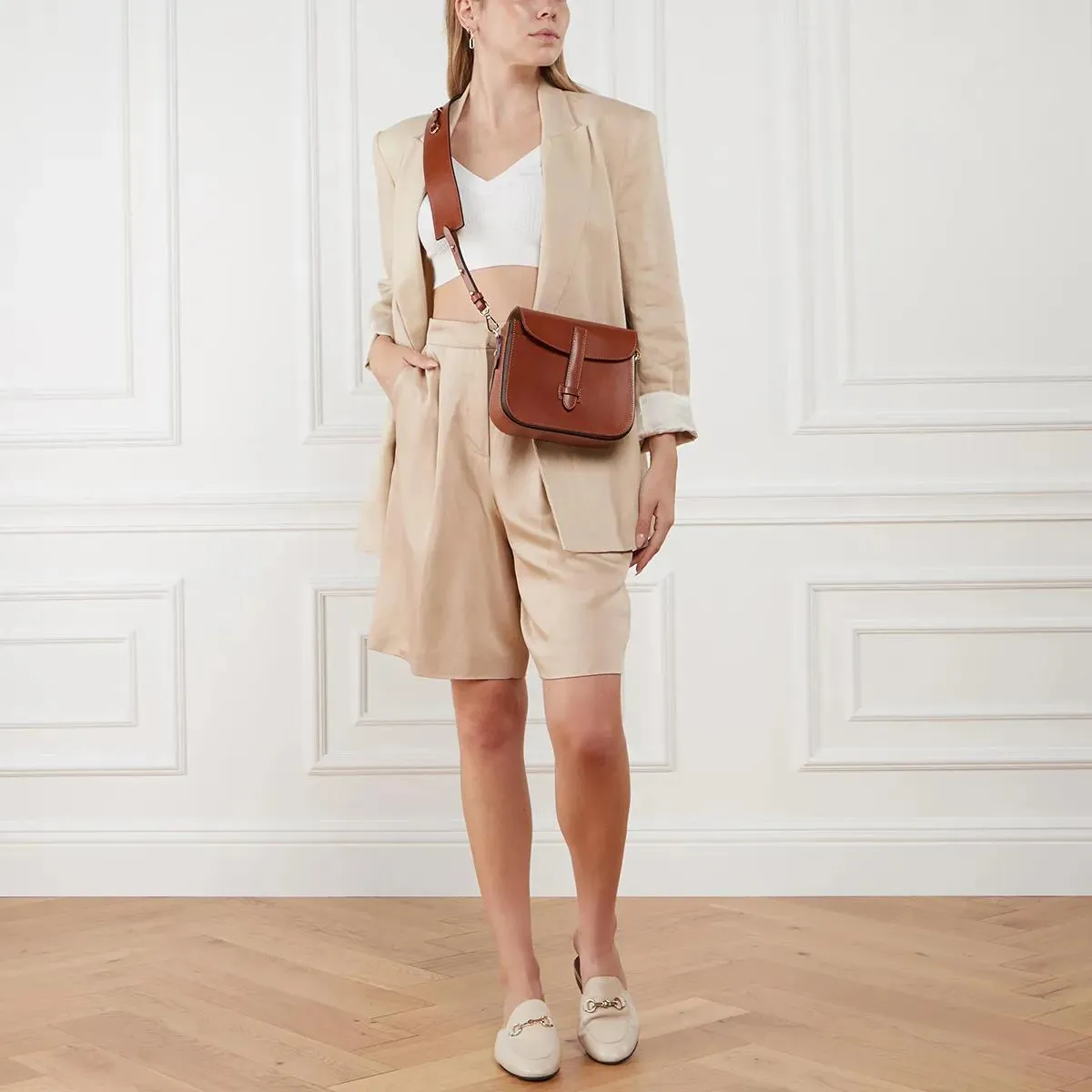   WEEKEND Max Mara  Rovigo Cuoio  Crossbody Bag 