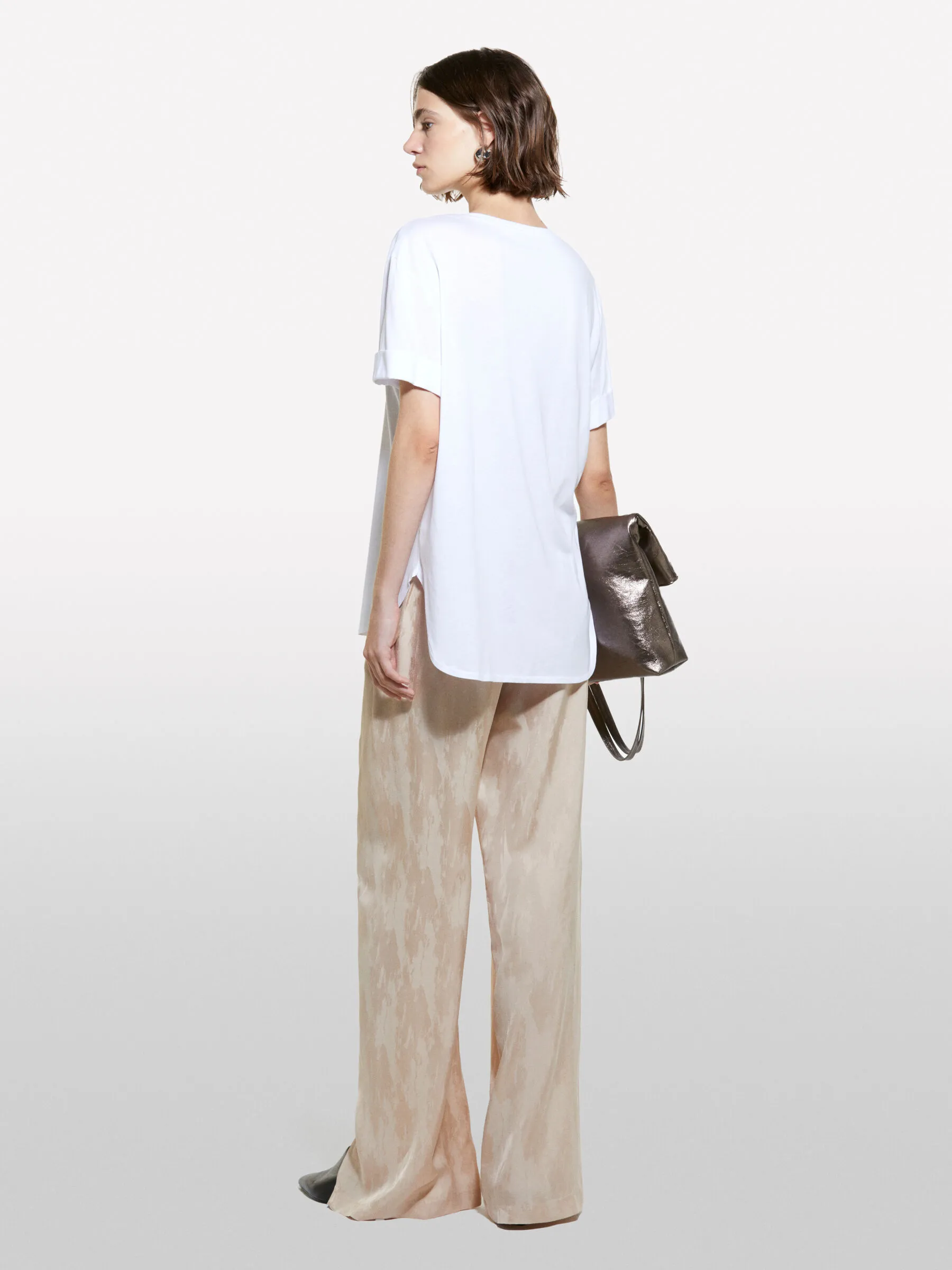 Weißes T-Shirt relaxed fit, Weiss 