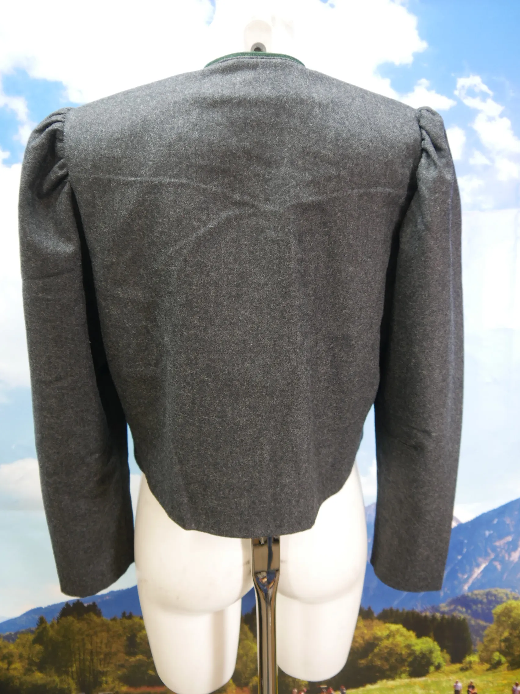 Yessica C&A neuwertig graufarben Loden süße Trachtenjacke Jacke Gr.42